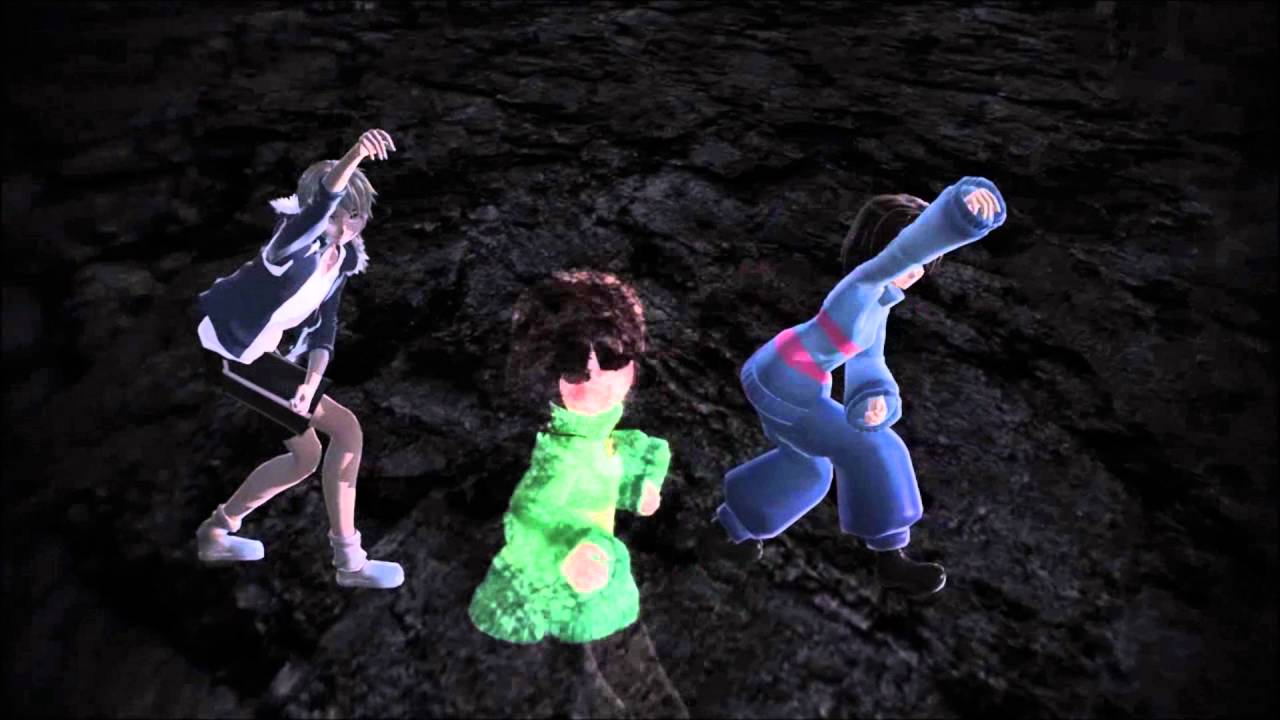 [Undertale] ECHO - Frisk, Chara, Sans - MMD