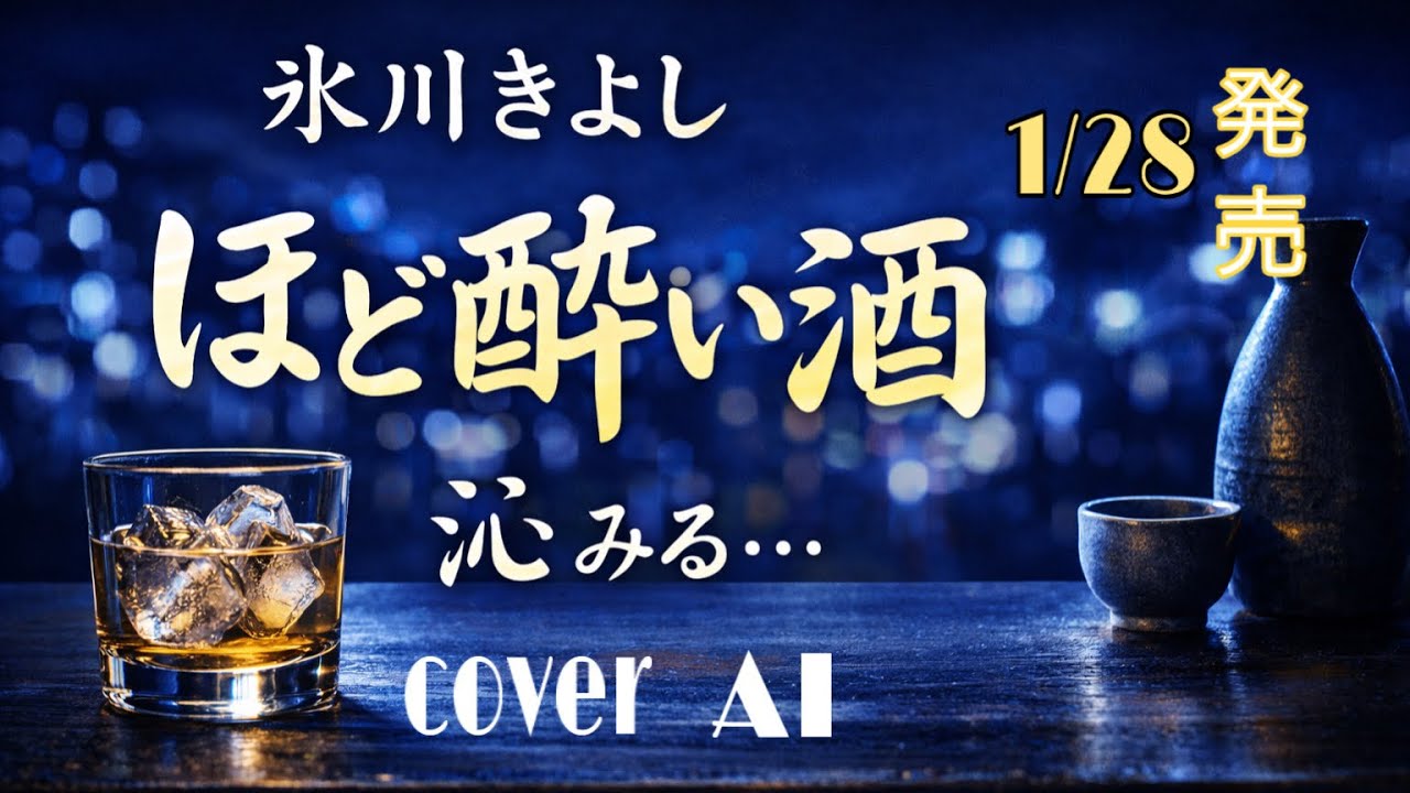 氷川きよし/ほど酔い酒（発売前の新曲）AIが歌う【AI演歌】