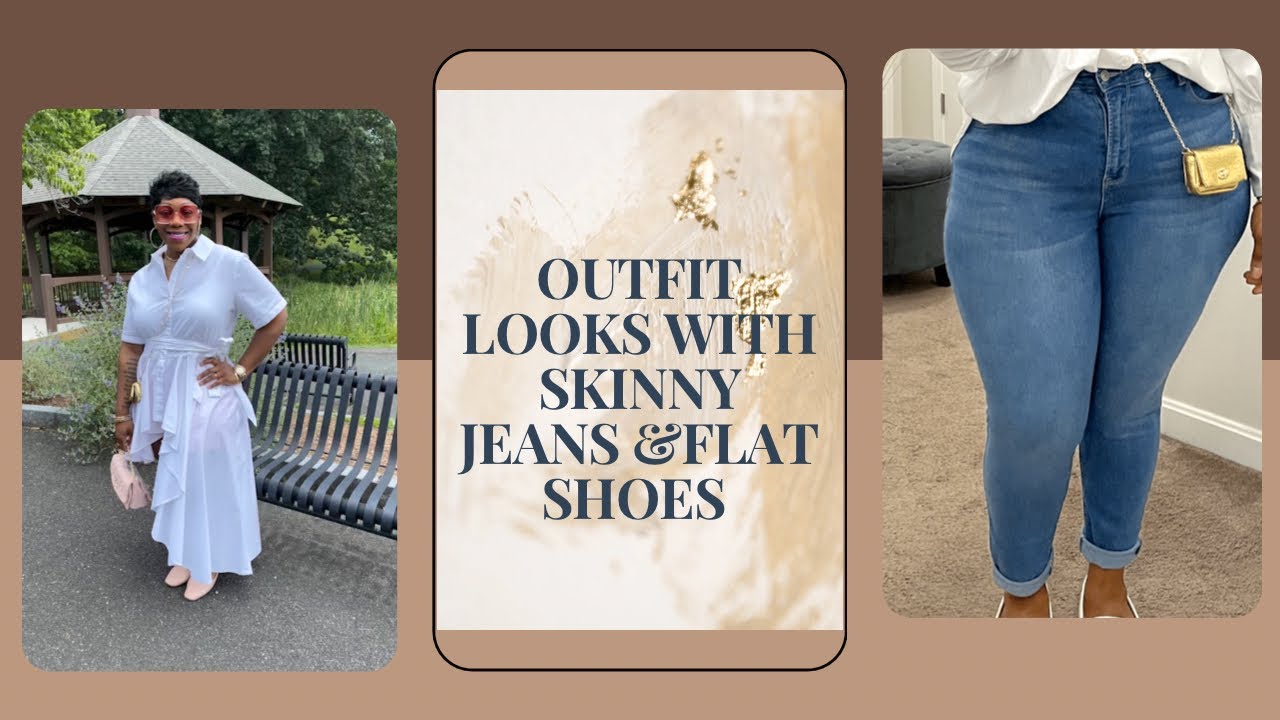 From day look to night|| skinny jeans & flat shoes ideas /plus size fashion ￼2022