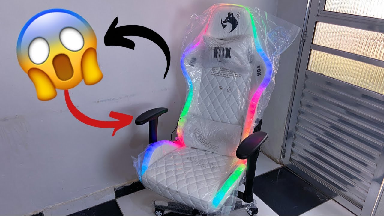 MINHA NOVA CADEIRA GAMER BRANCA (unboxing)