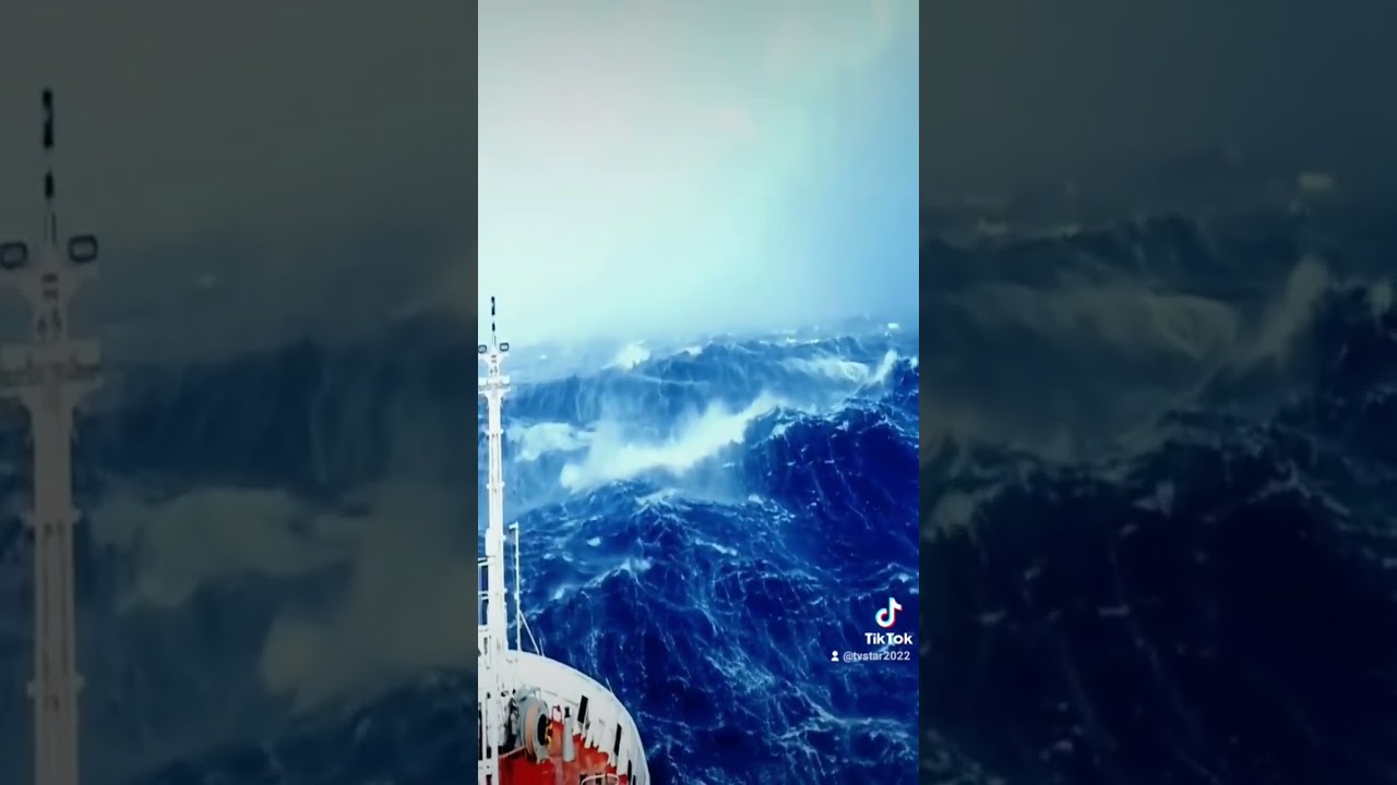 ship in storm! PART 6.  Atlantic Ocean +20 mt monster wave #wave #ocean #ship #viral #shorts