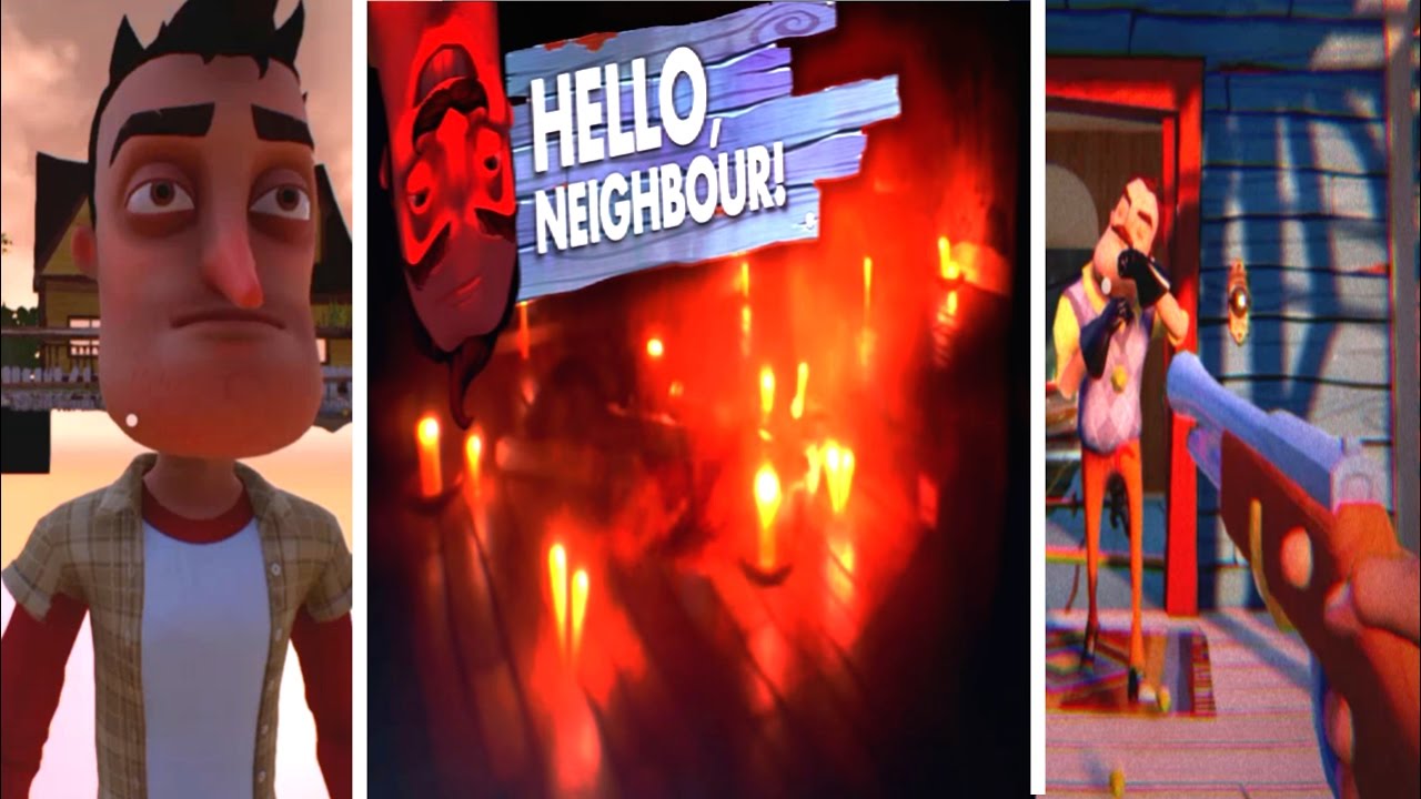 SECRET BASEMENT, GUN & PLAYER!! Hello Neighbor Easter Eggs (Alpha 2)