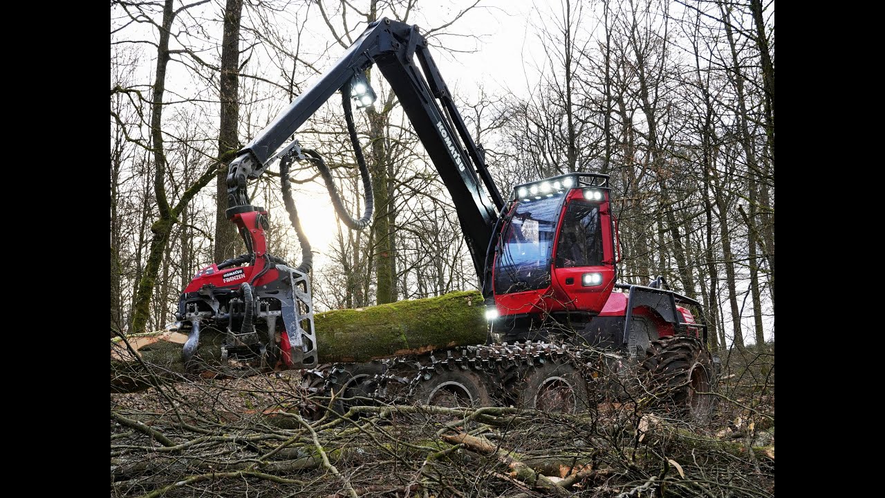 🌲4K|CabView* • Komatsu 951 & C164 • Durchforstung • HarvesterAction • heavy • Fast working🌲