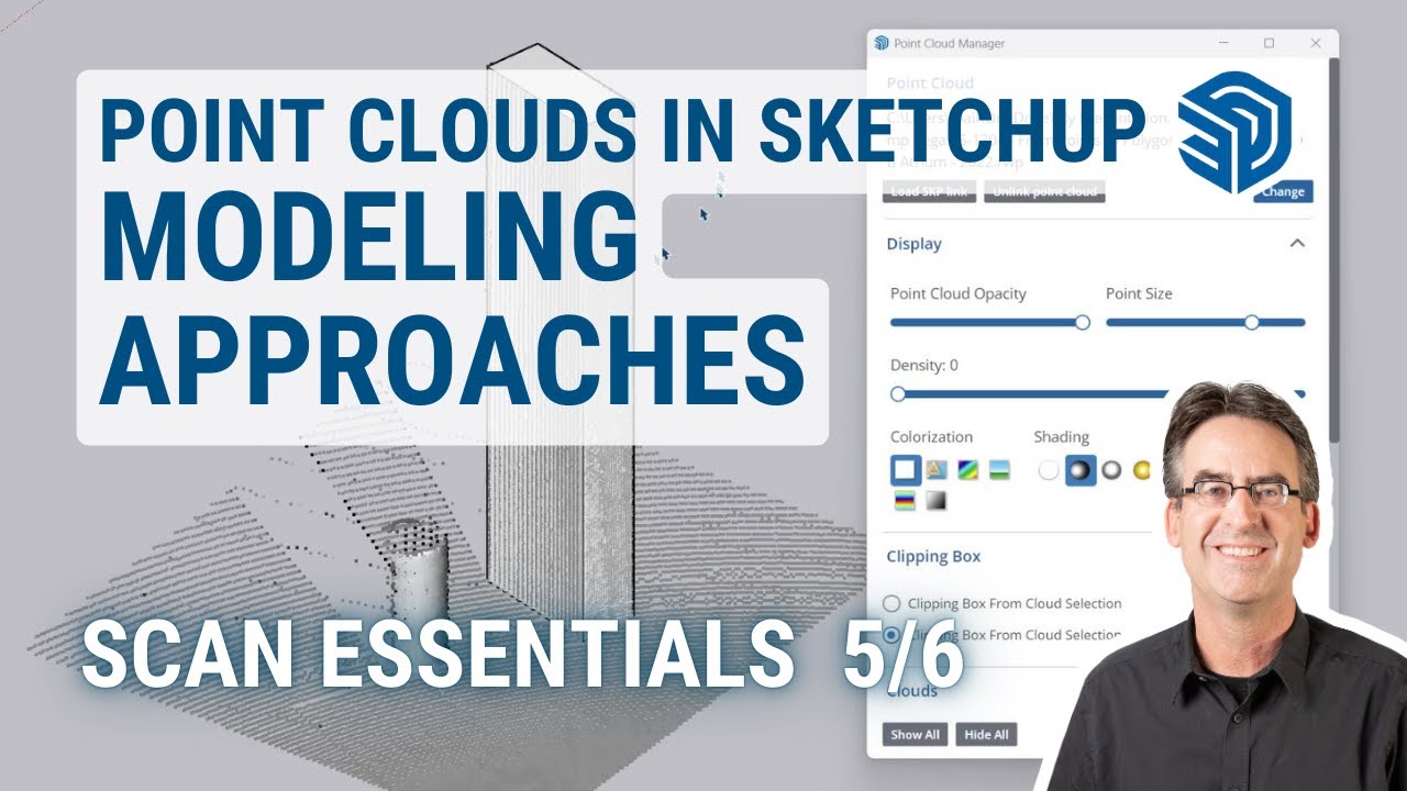 Облака точек в SketchUp: подходы к 3D-моделированию (Видео 5/6)