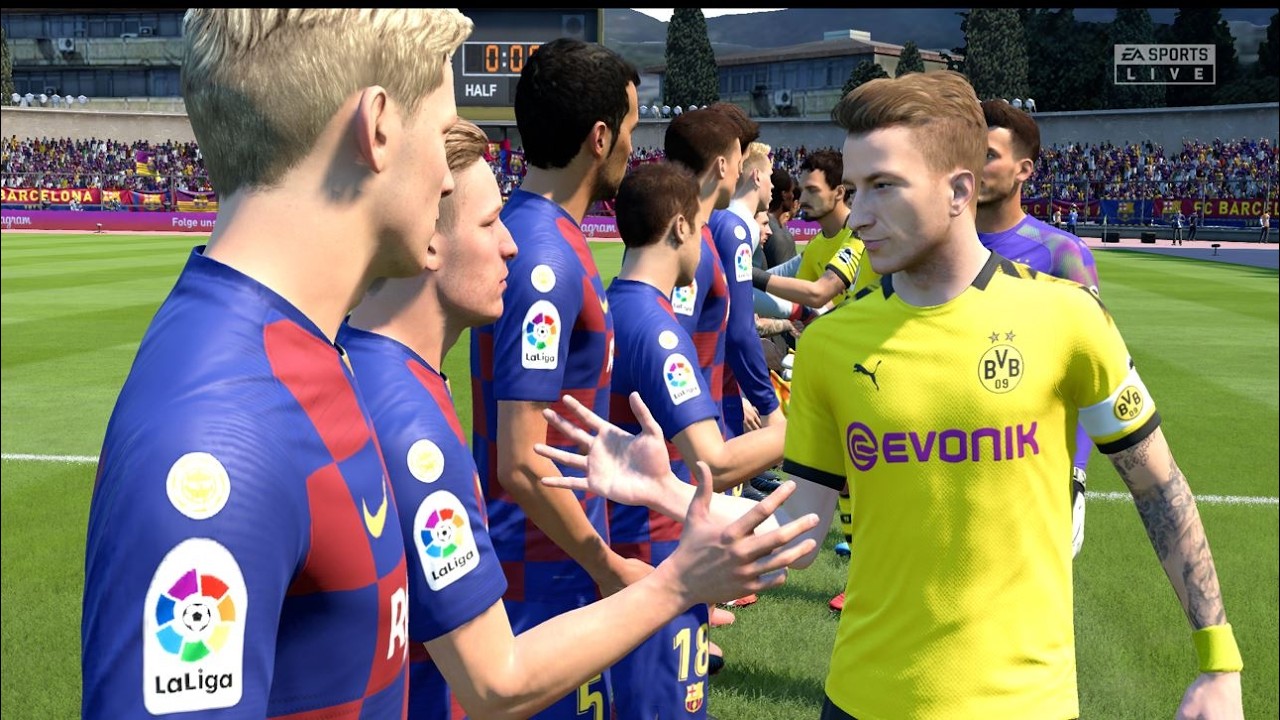 Dortmund Giving Tough Time to Barcelona, FIFA 20 Football Match, PC gameplay #fifa #football