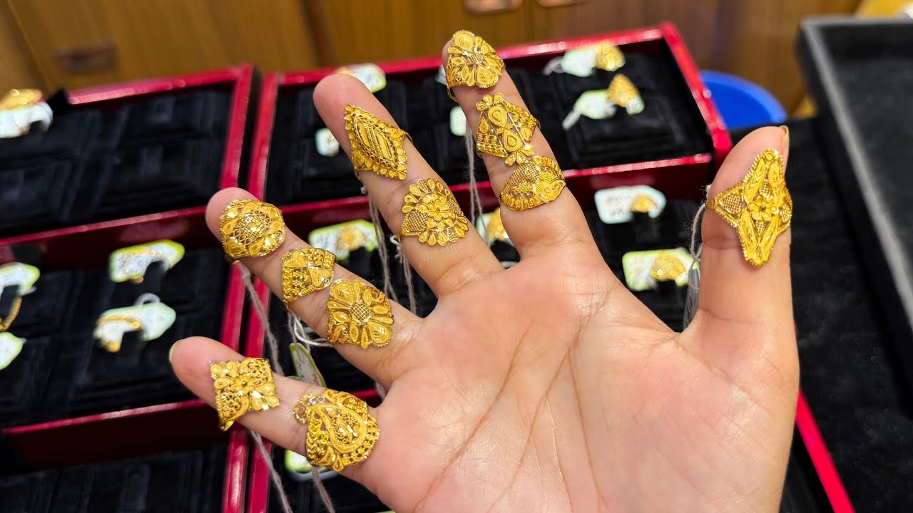 মাত্র ১ আনা থেকে সোনার আংটি কিনুন 😱😱 | Lightweight Gold Finger Ring Design With Price 