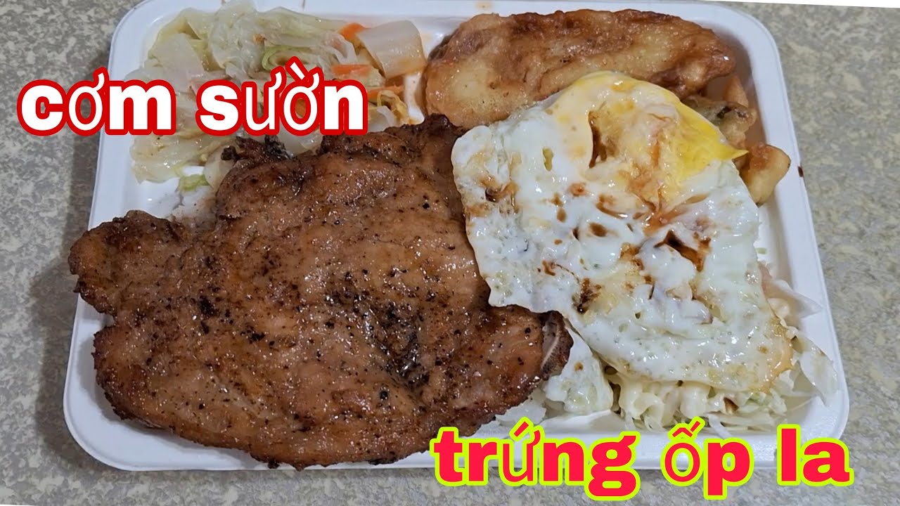 Cuộc sống tại Đài Loan| cơm hộp cơm sườn trúng  ốp la