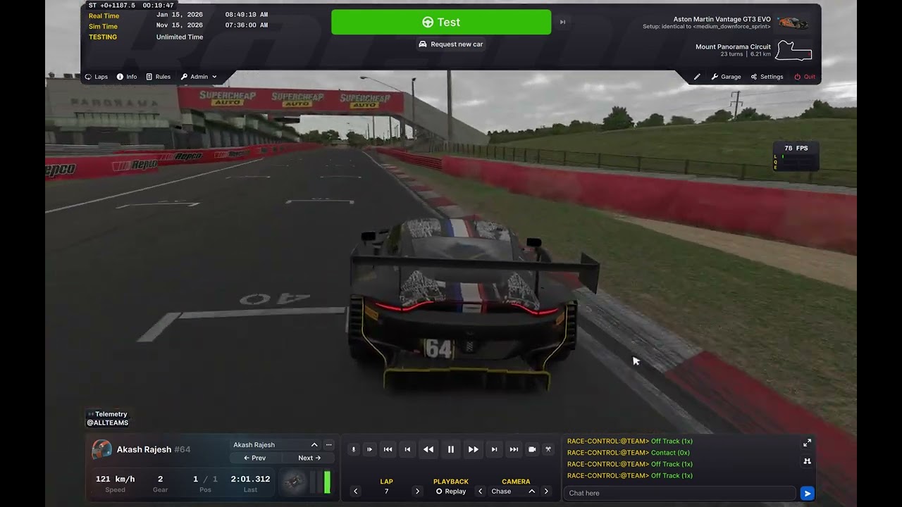iRacing || 2026S1 || Aston Martin Vantage GT3 EVO || Bathurst || 2:00.759