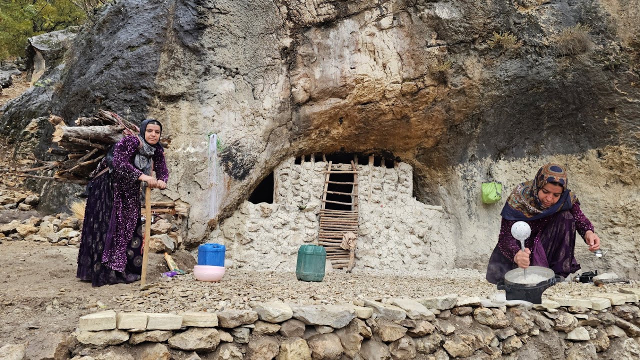 Ancient Strength: Nomadic Woman vs Wild Mountain Rain