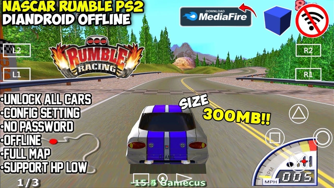 Захватывающе!! Игра Nascar Rumble Racing для PS2 на Android офлайн