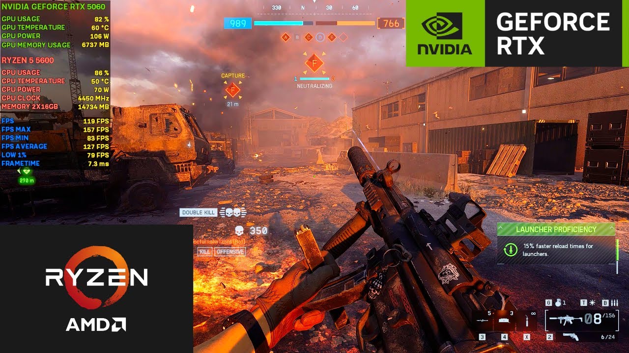 Battlefield 6: 1080P | RTX 5060 | Ryzen 5 5600 | DLSS Balanced Benchmark 😱💥| DLSS4.5 Preset M