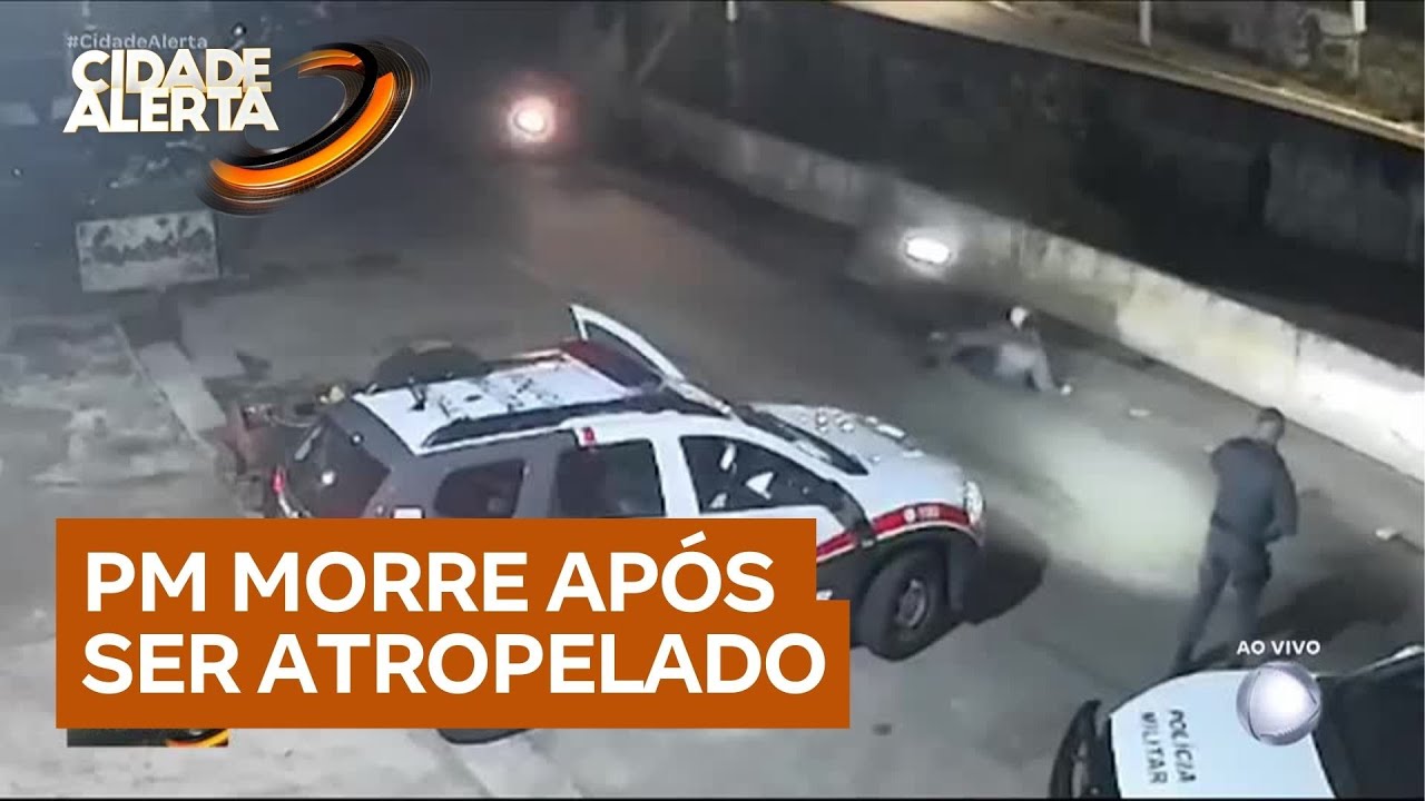 Bandidos são procurados após atropelarem e matarem PM durante blitz