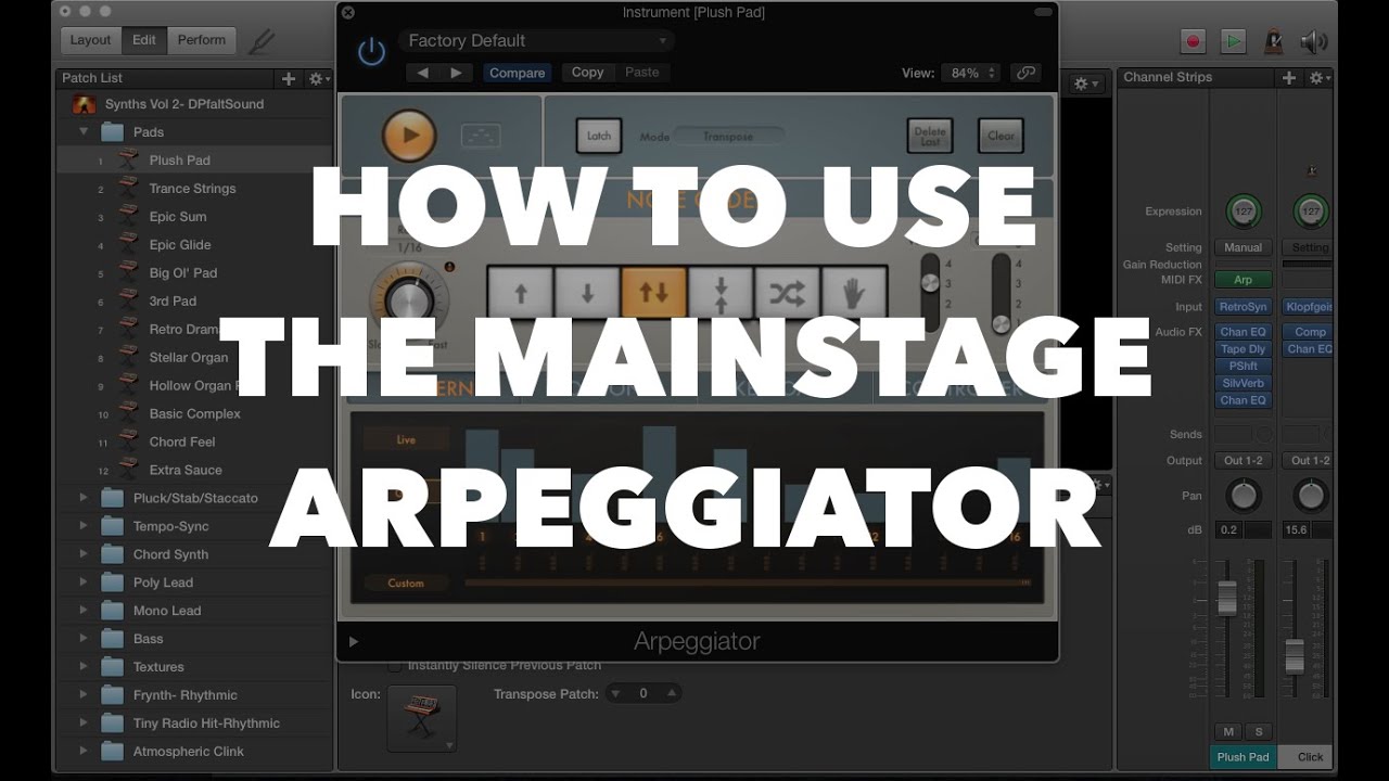 How to Use the MainStage/Logic Pro X Arpeggiator