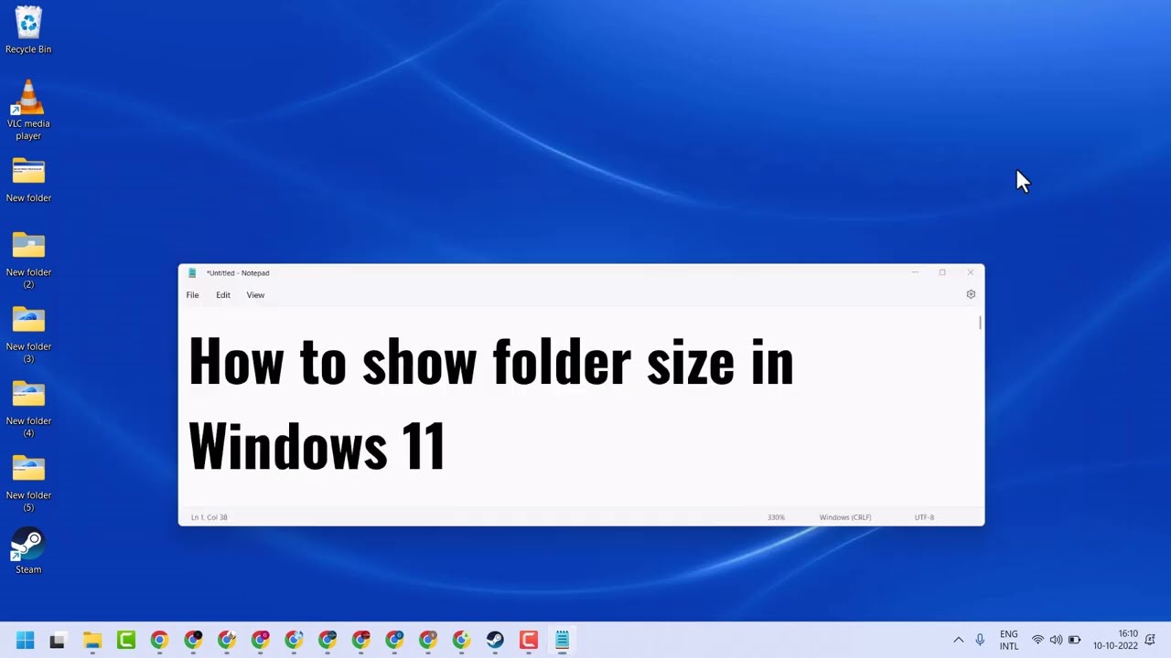 How to show folder size in Windows 11