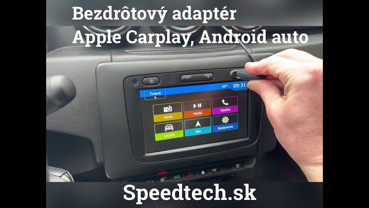 Bezdr&ocirc;tov&yacute; adapt&eacute;r Apple CarPlay / Android Auto - pre origin&aacute;lne autor&aacute;di&aacute;