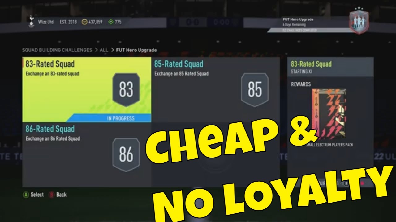 FUT 22 - SBC - 83-Rated squad - FUT Hero Upgrade - Cheap & No Loyalty