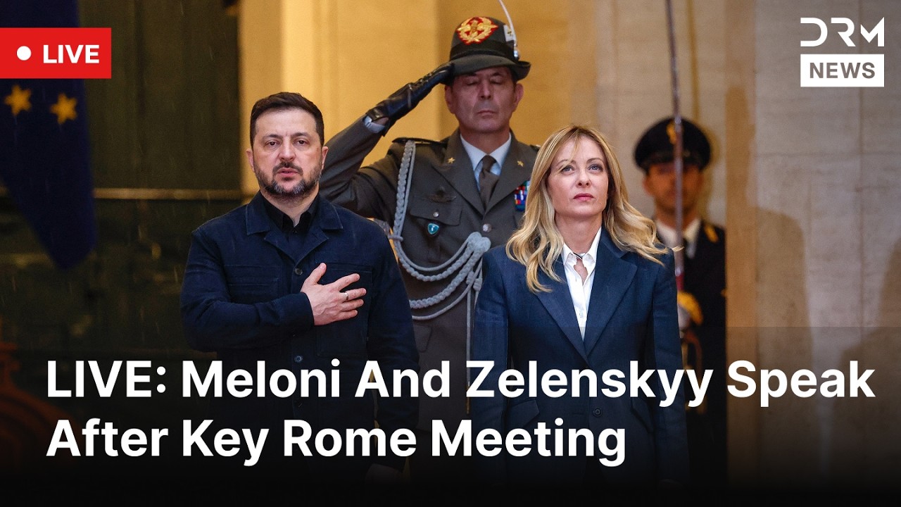 LIVE: Meloni And Zelenskyy Speak After Key Rome Meeting | DRM News | AC1F