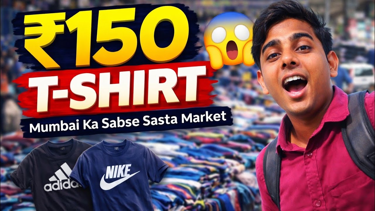 ₹150 me Branded T-Shirt 😱 Mumbai ka Sabse Sasta Market | Ghatkopar West Market