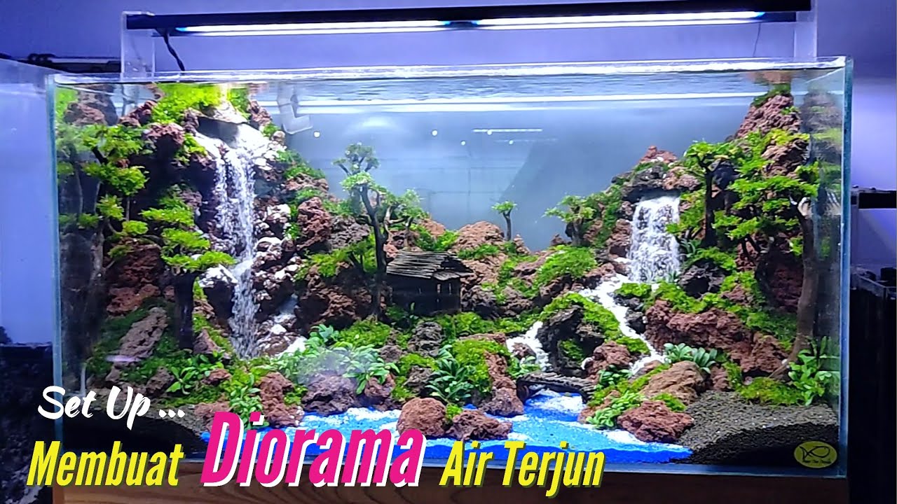 bagaimana proses membuat aquascape dua air terjun