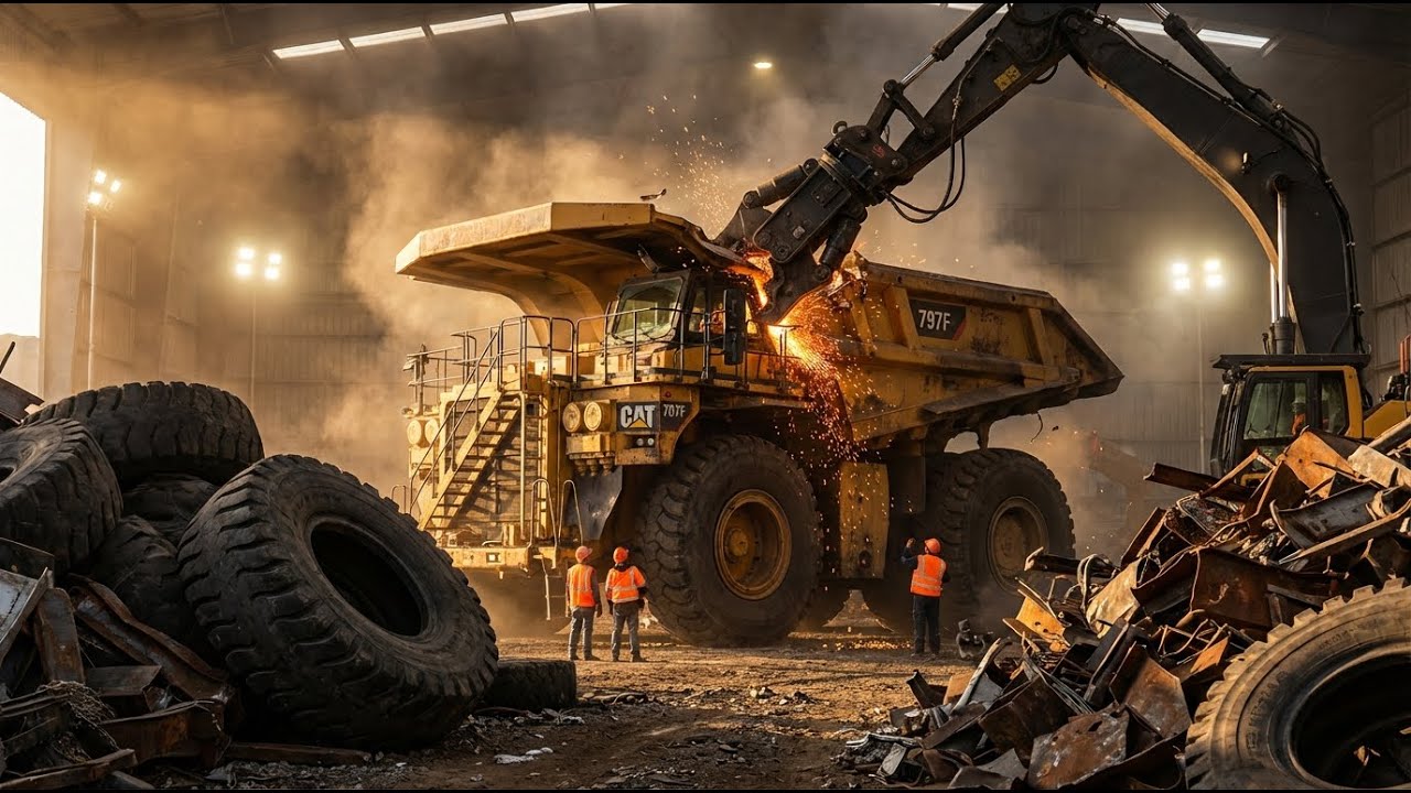 Inside a Giant Mining Truck Recycling Factory – The Colossal Way They Are Broken Down