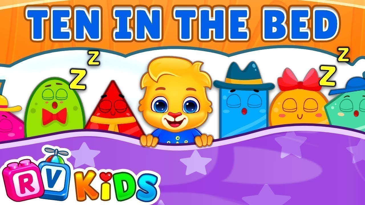 Ten In The Bed | 10 In The Bed and The Little One Said Roll Over | Nursery Rhymes & Kids Songs