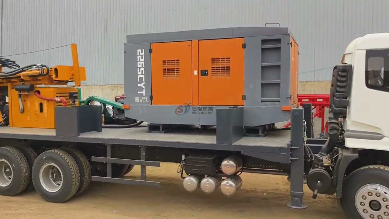 Vehicle mounted water well drilling rig