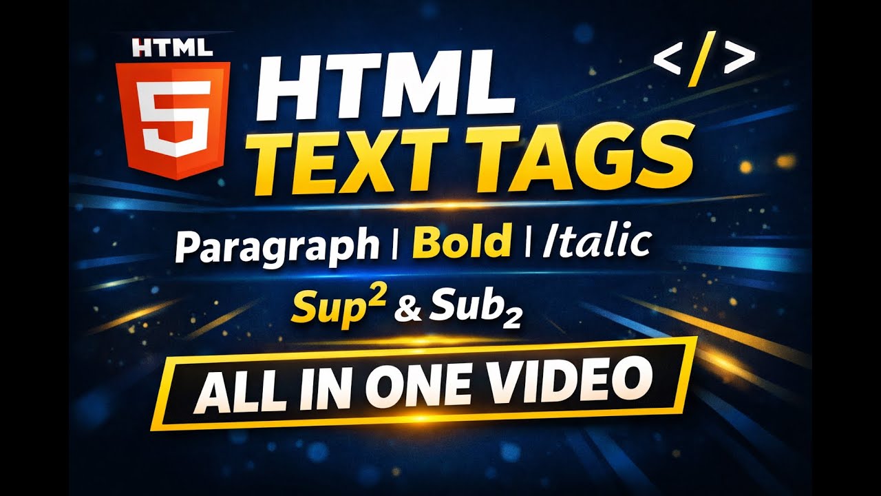 HTML Text Formatting Tags Explained | Paragraph, Bold, Italic, Superscript, Mark & More #viral