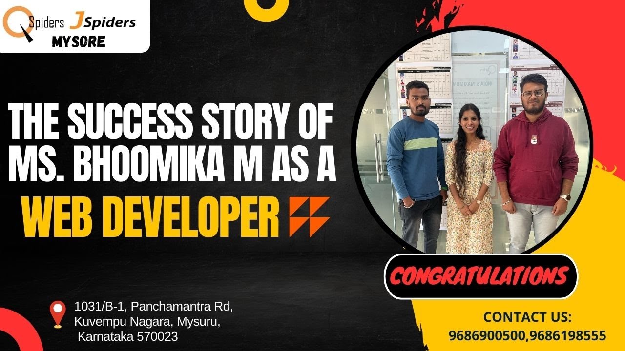 The Success Story of Ms. Bhoomika M as a Web Developer.