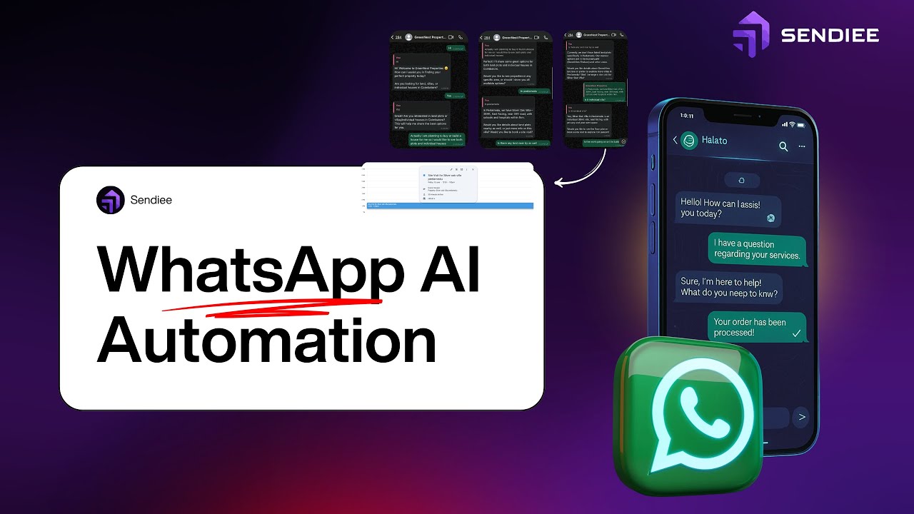 Sendiee WhatsApp AI Chatbot &ndash; Real-Time Demo | Automate Your Business Conversations!