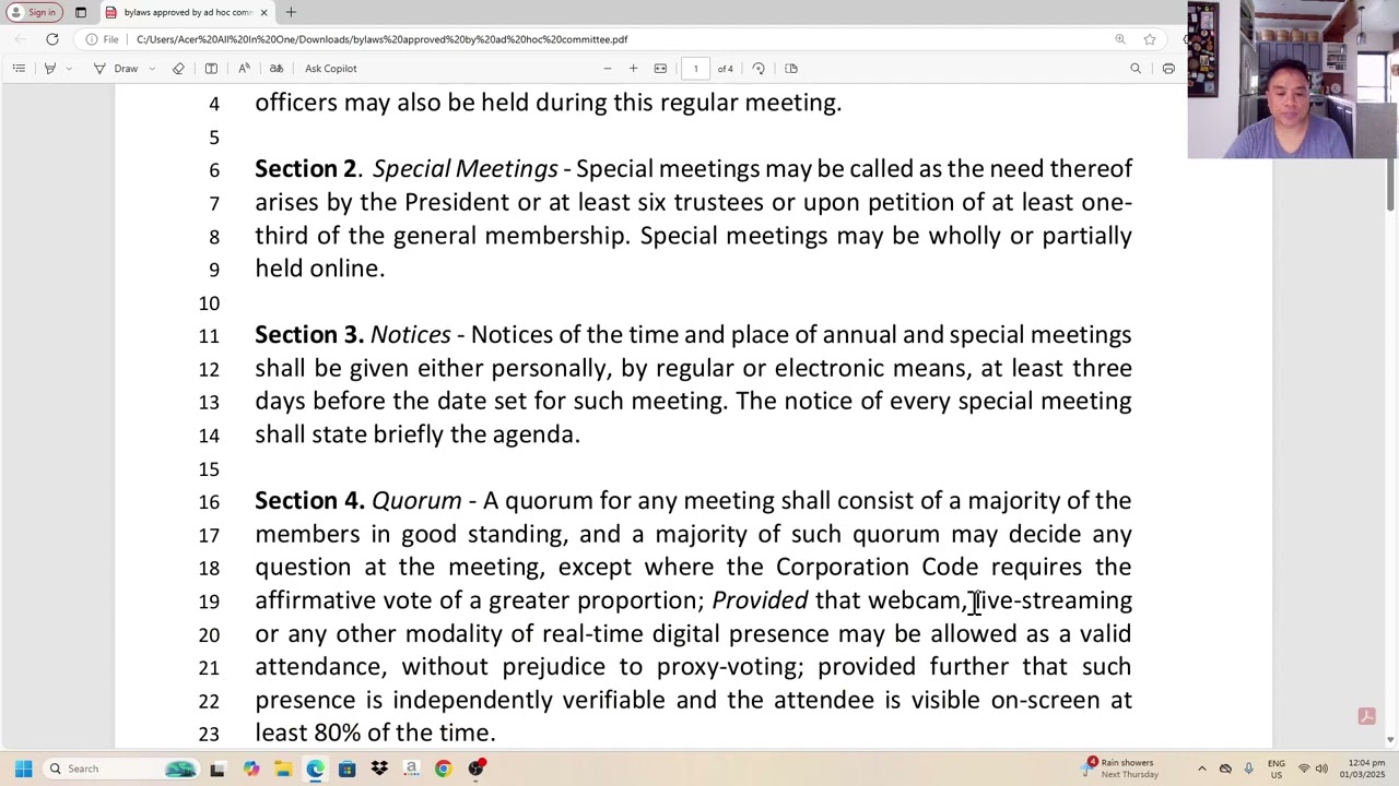 Bylaws Part 1