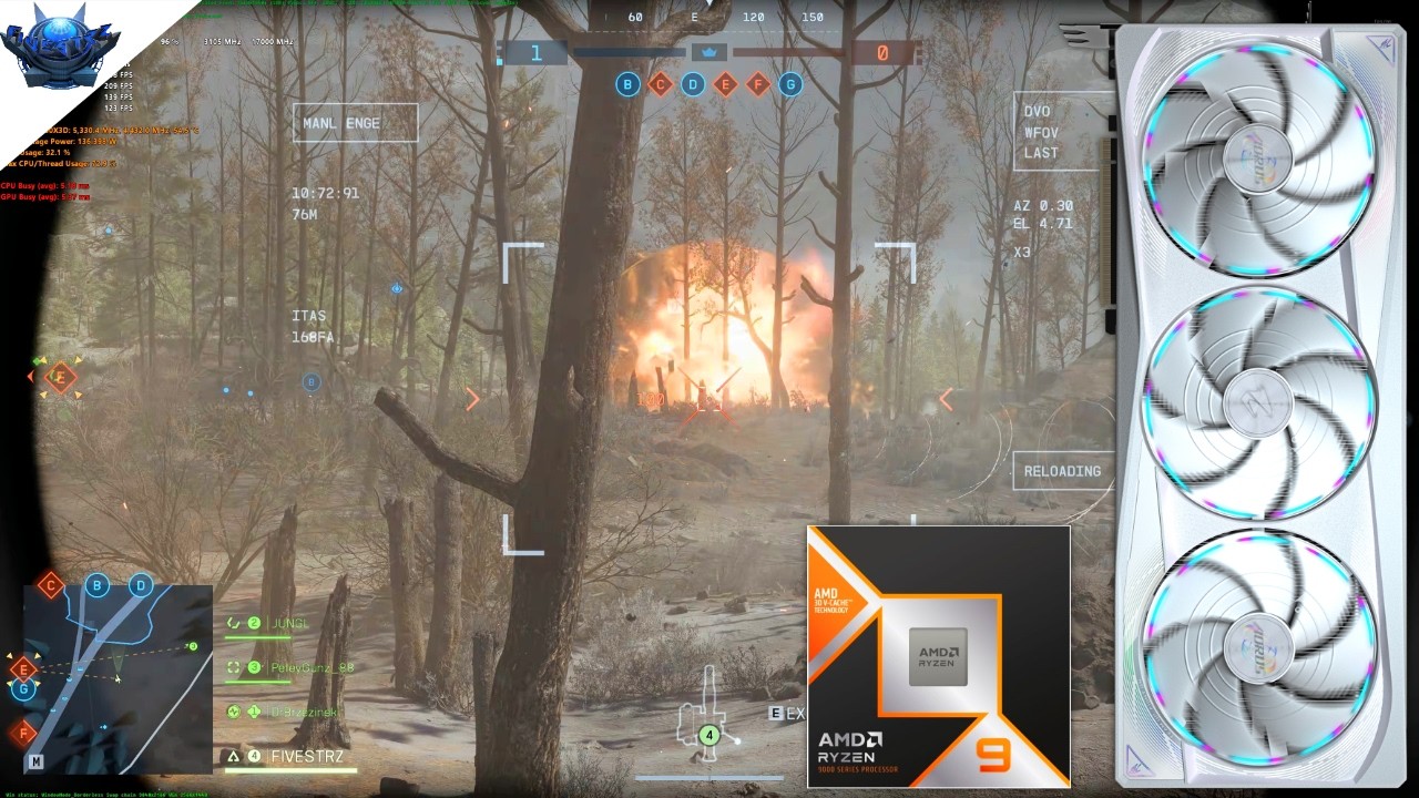 RTX 5090 Battlefield 6 Season 2 at High Preset | 4K and 1440P