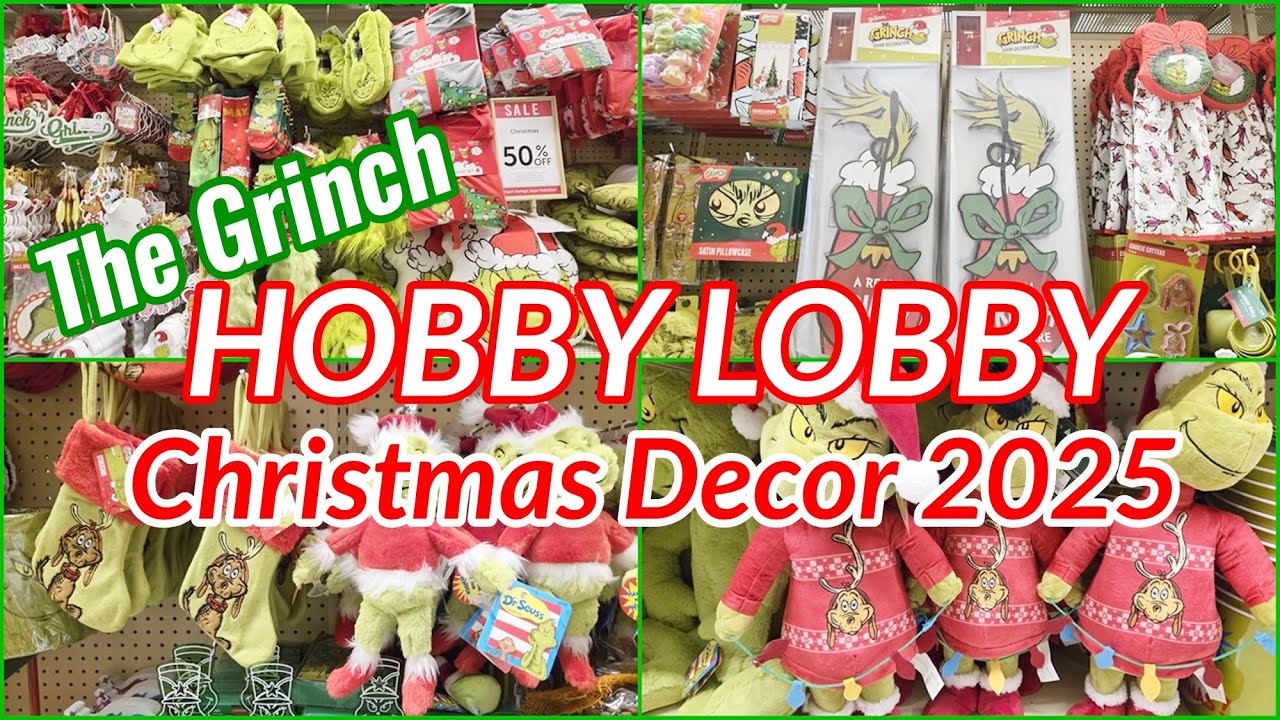 HOBBY LOBBY CHRISTMAS DECOR 2025 THE GRINCH SHOP WITH ME