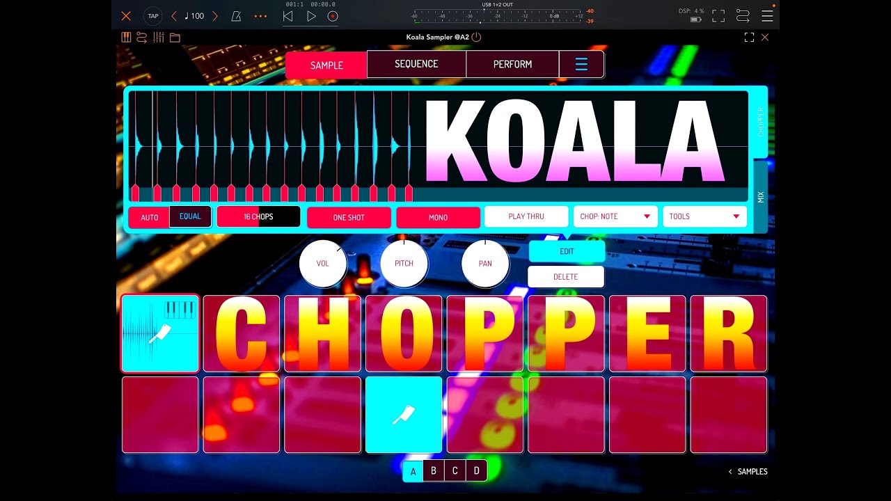 KOALA Sampler — ОБНОВЛЕНО с новым инструментом CHOPPER — Учебное пособие и демонстрация для iPad