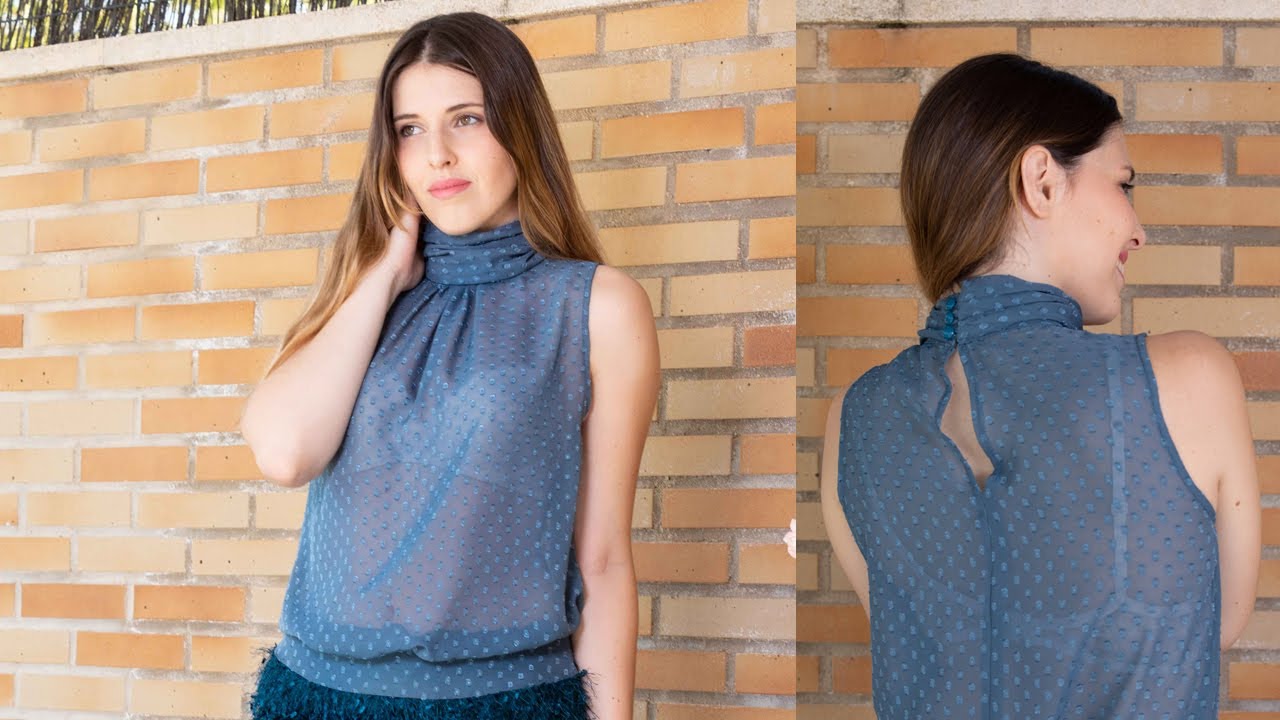 Revista PATRONESMUJER Nº3. Blusa de cuello vuelto.