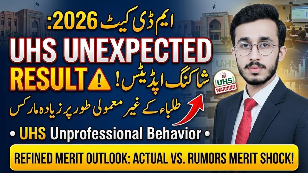 Mdcat 2026 | UHS unexpected result | merit will increase drastically | shocking updates | latest 