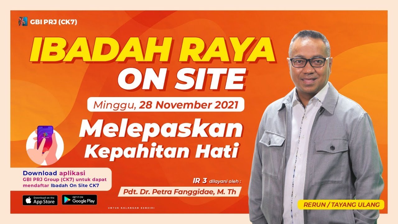 Melepaskan Kepahitan Hati - Pdt. Dr. Petra Fanggidae, M.Th - Onsite 3, 28 Nov' 2021