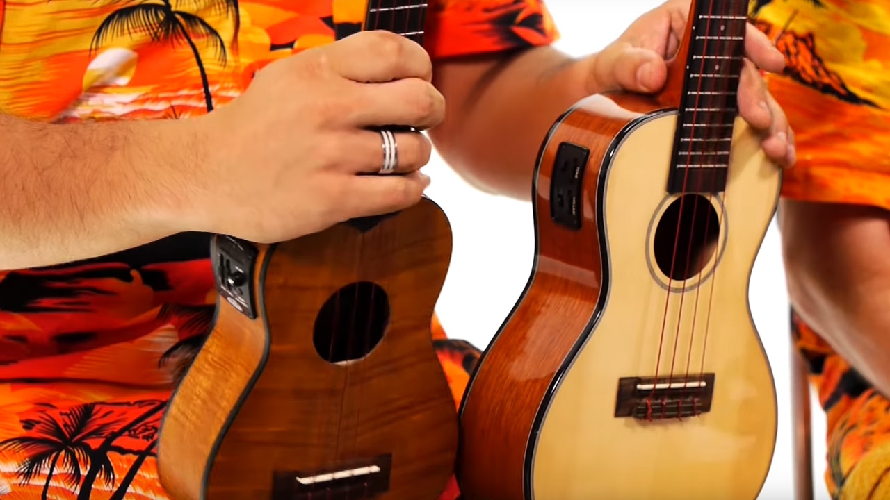 Taglie e dimensioni dell'ukulele - con gli Ukus in Fabula