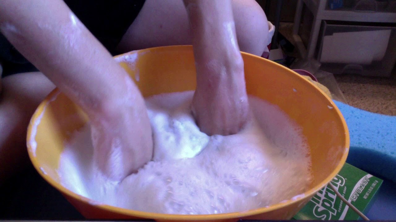 ASMR: Short Irish Spring Icy Blast Lather, Sponges