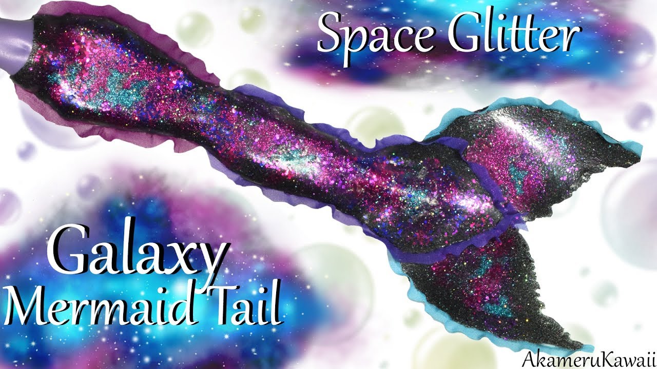 DIY Galaxy Mermaid Tail - Glitter Poseable Doll Tutorial
