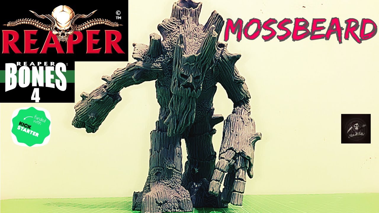 Reaper Bones 4 Mossbeard Kickstarter unboxing and detailed review.