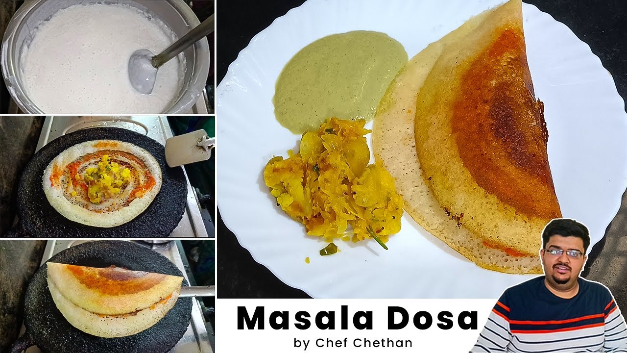 ಹೋಟೆಲ್ ಸ್ಟೈಲ್ ಗರಿಗರಿ ಮಸಾಲಾ ದೋಸೆ | ಕೆಂಪು ಚಟ್ನಿ & ಪರ್ಫೆಕ್ಟ್ ದೋಸೆ ಹಿಟ್ಟು | Masala Dosa Recipe at home