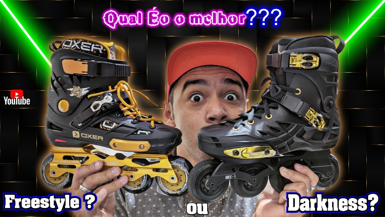 MINHA OPINIÃO? PATINS OXER DARKNESS GOLD OU OXER FREESTYLE GOLD DA CENTAURO 😎✌️
