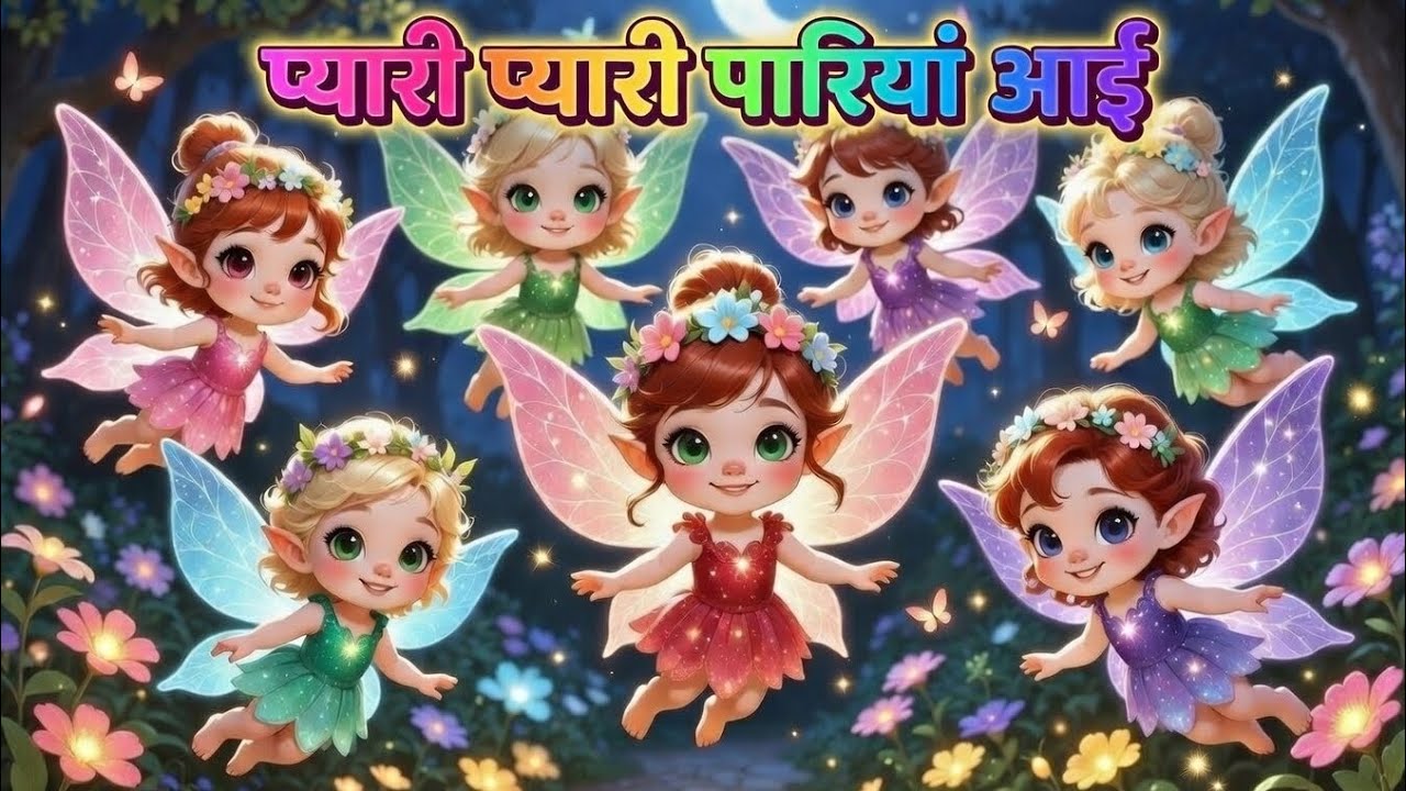 प्यारी-प्यारी परियाँ आईं 🌟 | जादुई परियों का गाना | Hindi Fairy Rhymes for Kids | 3D Animation