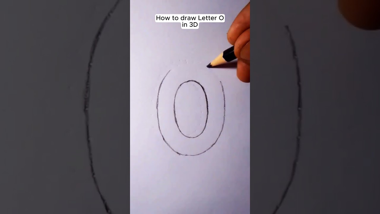 How to draw Letter O in 3D #shorts #3ddrawing #art #howtodraw #3d