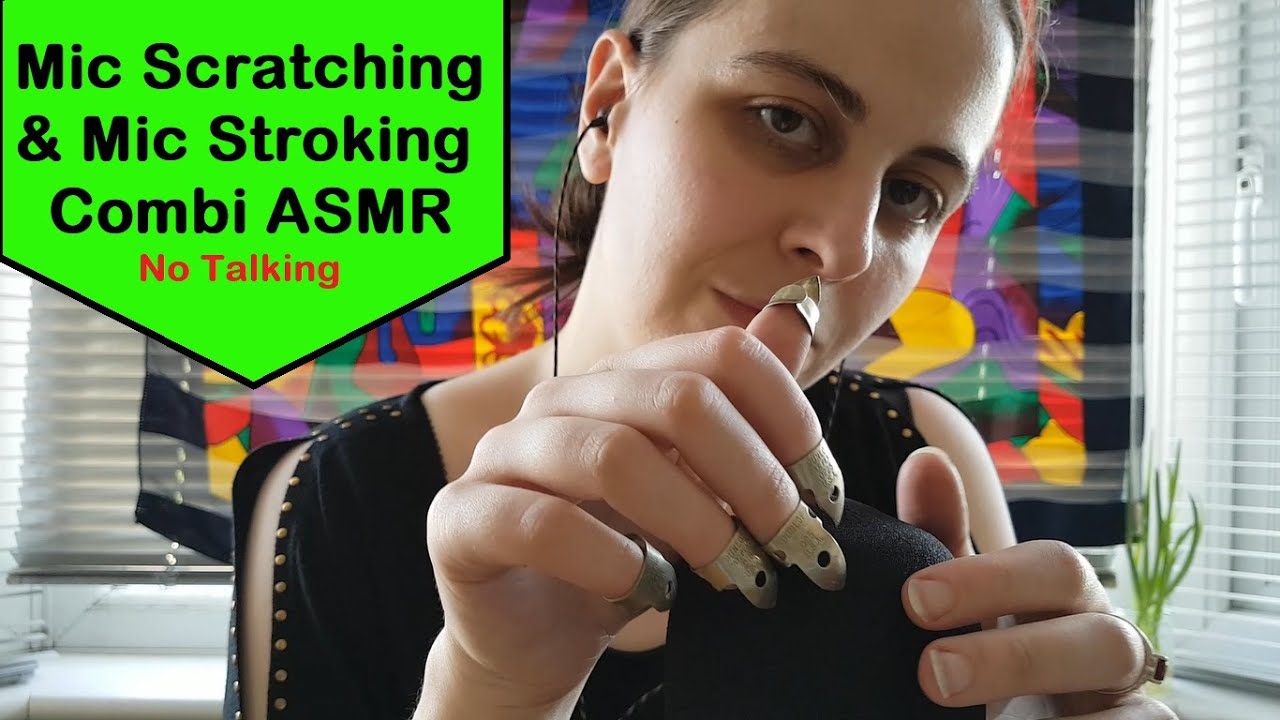 ASMR Mic Stratching & Mic Stroking/Tracing Combination for Relaxation/Stress Relief (No Talking)
