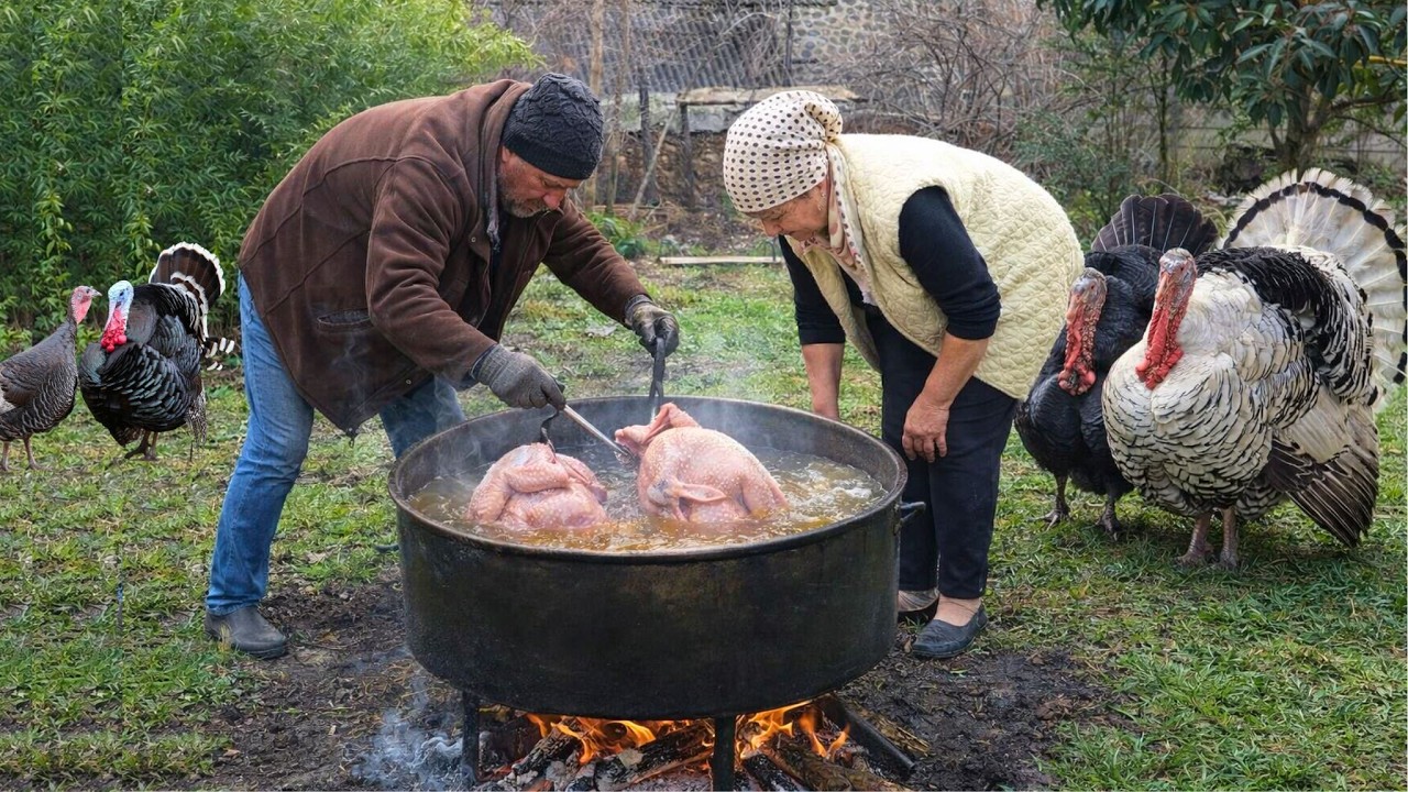 Консервированная индейка по-деревенски 🐔 Азербайджанская горная деревня