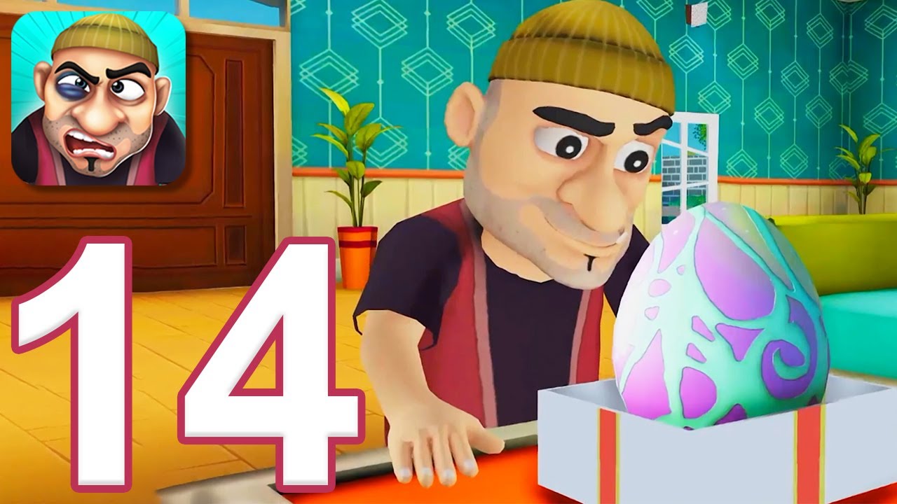 Scary Robber Home Clash — прохождение игры, часть 14 — 2 пасхальных уровня (iOS, Android)