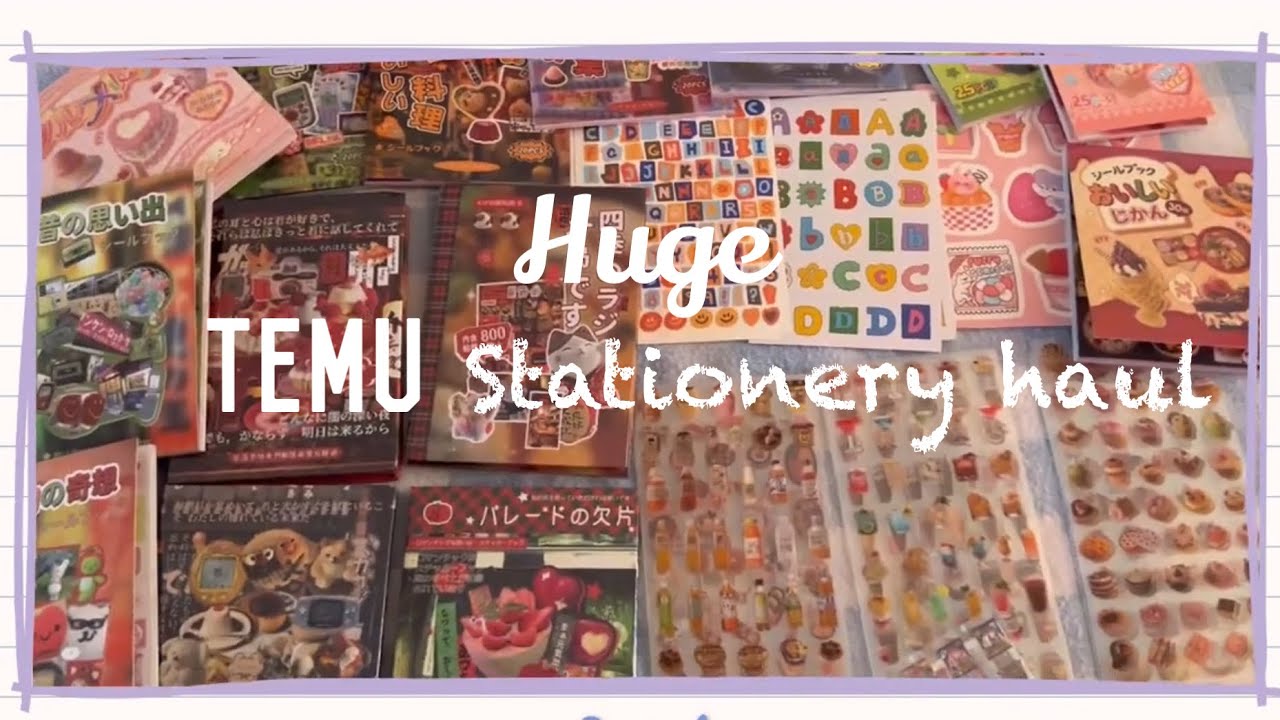 Huge TEMU haul cute stationery, jumino core stickers books and more