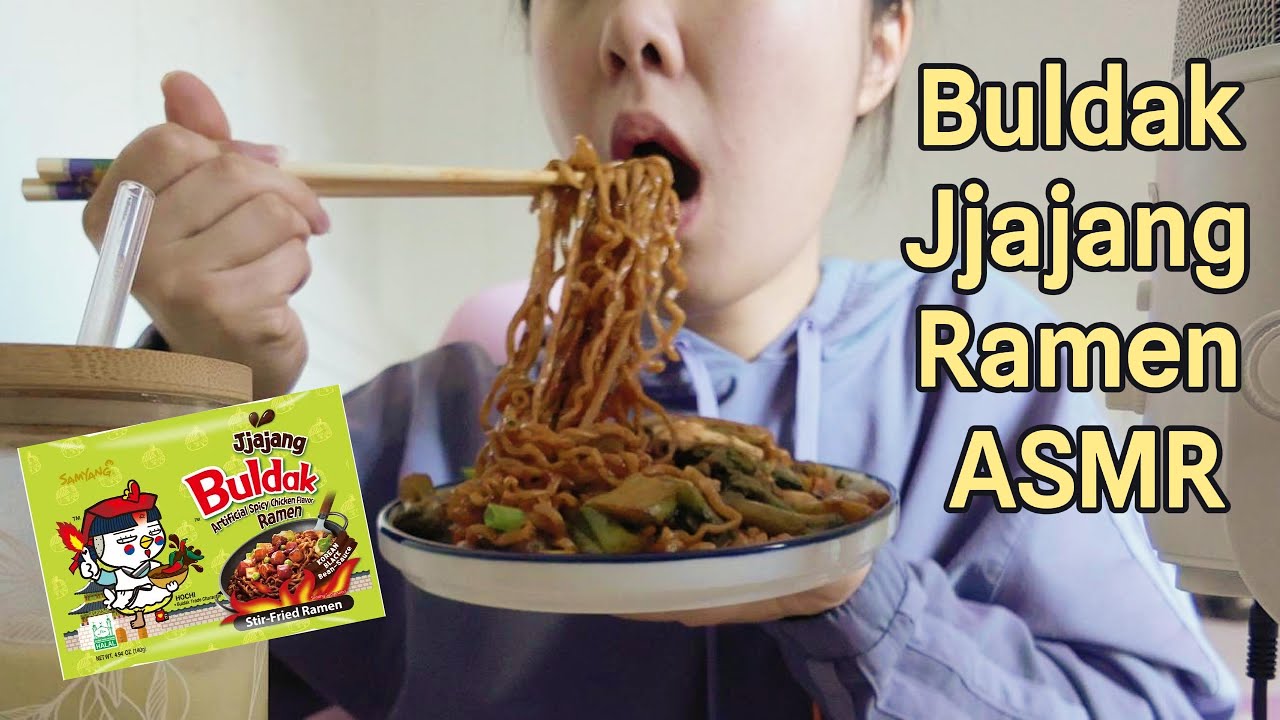 ASMR (NO TALKING) | Buldak | Black Bean Fire Noodle | Eating Sounds