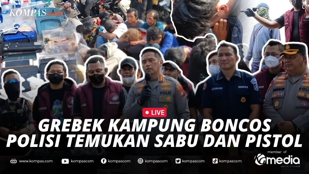 🔴LIVE - Grebek Kampung Boncos, Polisi Temukan Sabu dan Pistol
